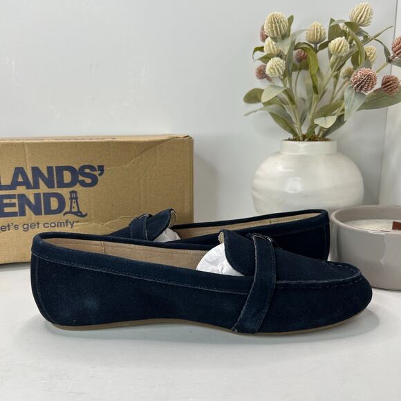 Lands' End Everyday Comfort Slip On Penny Loafer Radiant Navy Women’s US 9 - Picture 7 of 10